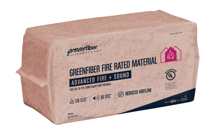 Isolated Greenfiber Fire Rated Material package.