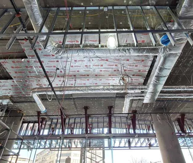 FireSpan insulation at underside of concrete slab