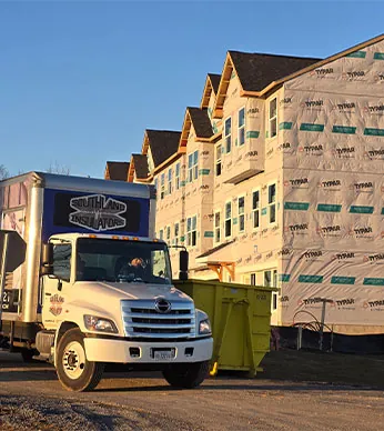 Southland Insulators fleet truck at a commercial site Southland Insulators fleet truck at a commercial site