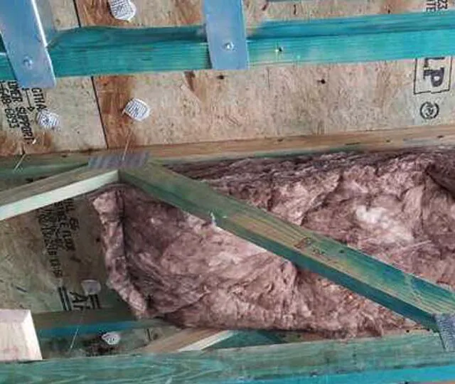 Stick pinned and full cavity roof with Certainteed Membrane vapor barrier