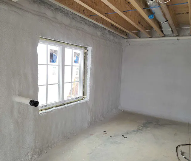 Foundation walls closed cell foam