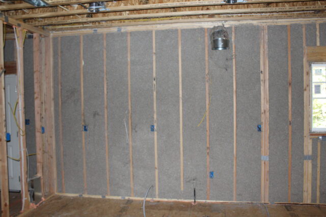 Installed cellulose insulation