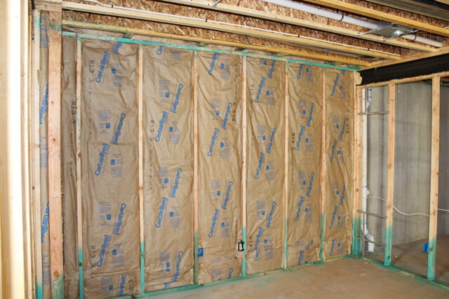 installed fiberglass insulation