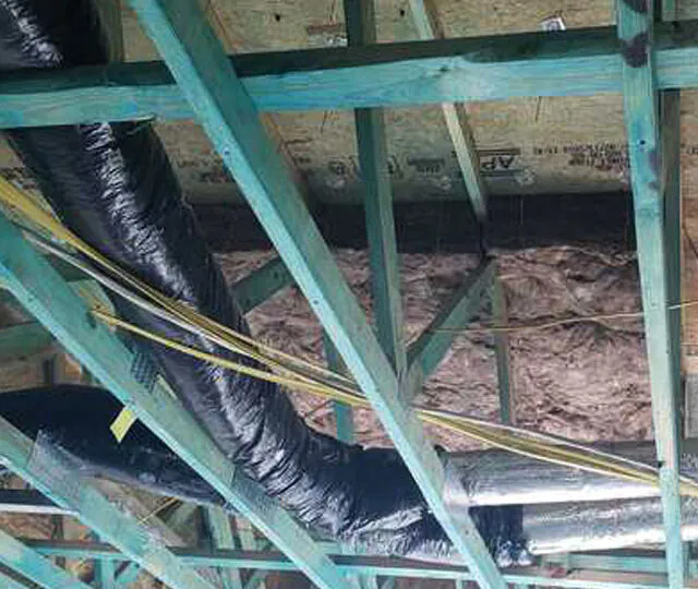 Stick pinned and full cavity roof with Certainteed Membrane vapor barrier