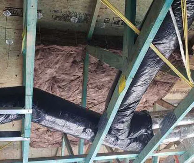 Stick pinned and full cavity roof with Certainteed Membrane vapor barrier