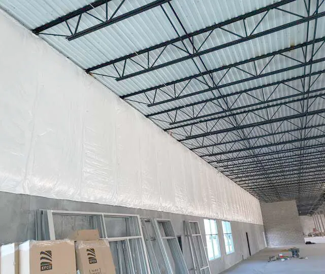 White Vinyl PSK insulation at a data center.